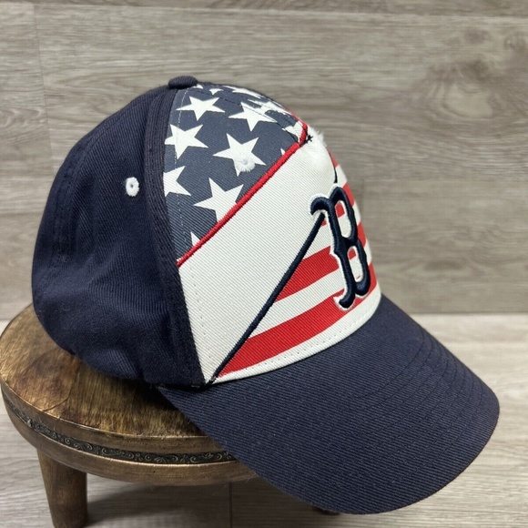 BOSTON RED SOX Fan Favorite American Flag Hat Adjustable One Size Cap Baseball - Picture 2 of 13